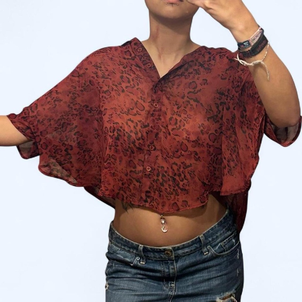 Fairy Red Animal Print Top by Forever 21!